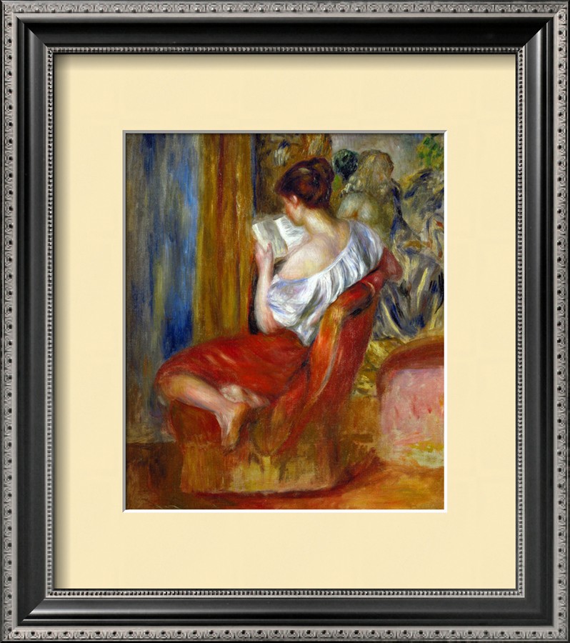 Reading Woman, circa 1900 - Pierre Auguste Renoir Painting